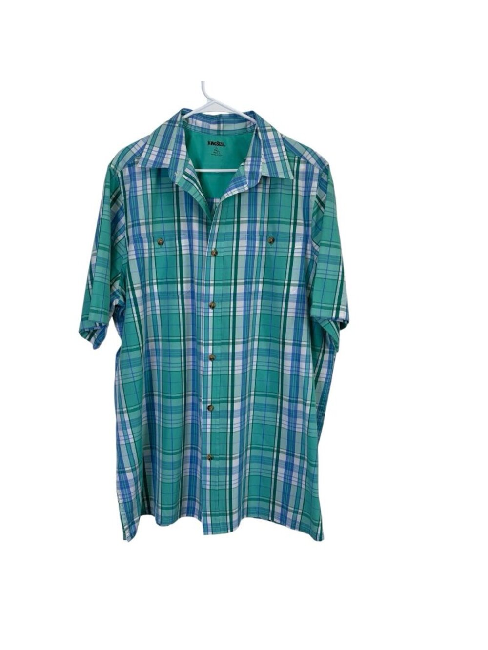 King Size Short Sleeve Button Up Shirt XLT XL Tall